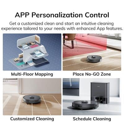 Versatile robotic vacuum cleaner for smart home cleaning automation.
