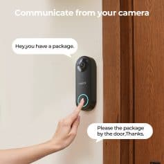 Doorbell camera with package alert notification, smart home security system from Monalisa Medical.