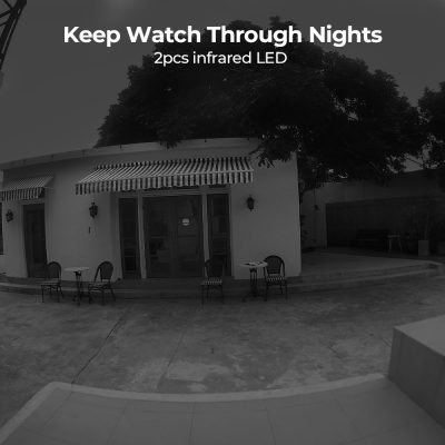 Infrared LED outdoor lighting setup at Monalisa Store for enhanced nighttime visibility and security. Perfect for retail shop exteriors needing reliable illumination after dark.