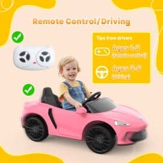 Remote control car for kids with steering wheel and driving features, ideal for children ages 3-6, available at Monalisa Store with safety and fun in mind.