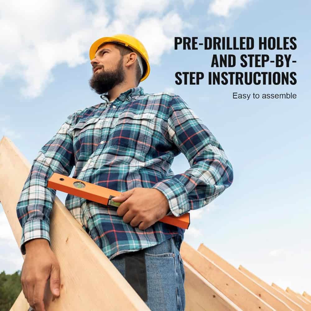 Pre-drilled holes and step-by-step instructions for easy assembly at Monalisa Store, ideal for DIY woodworking projects and home improvement tasks.