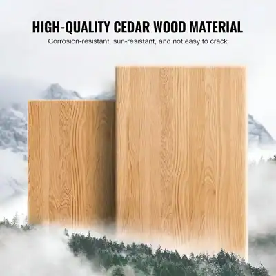High-quality cedar wood material for durable furniture and interior design, resistant to corrosion, sun exposure, and cracking. Perfect for aesthetic home and office applications.