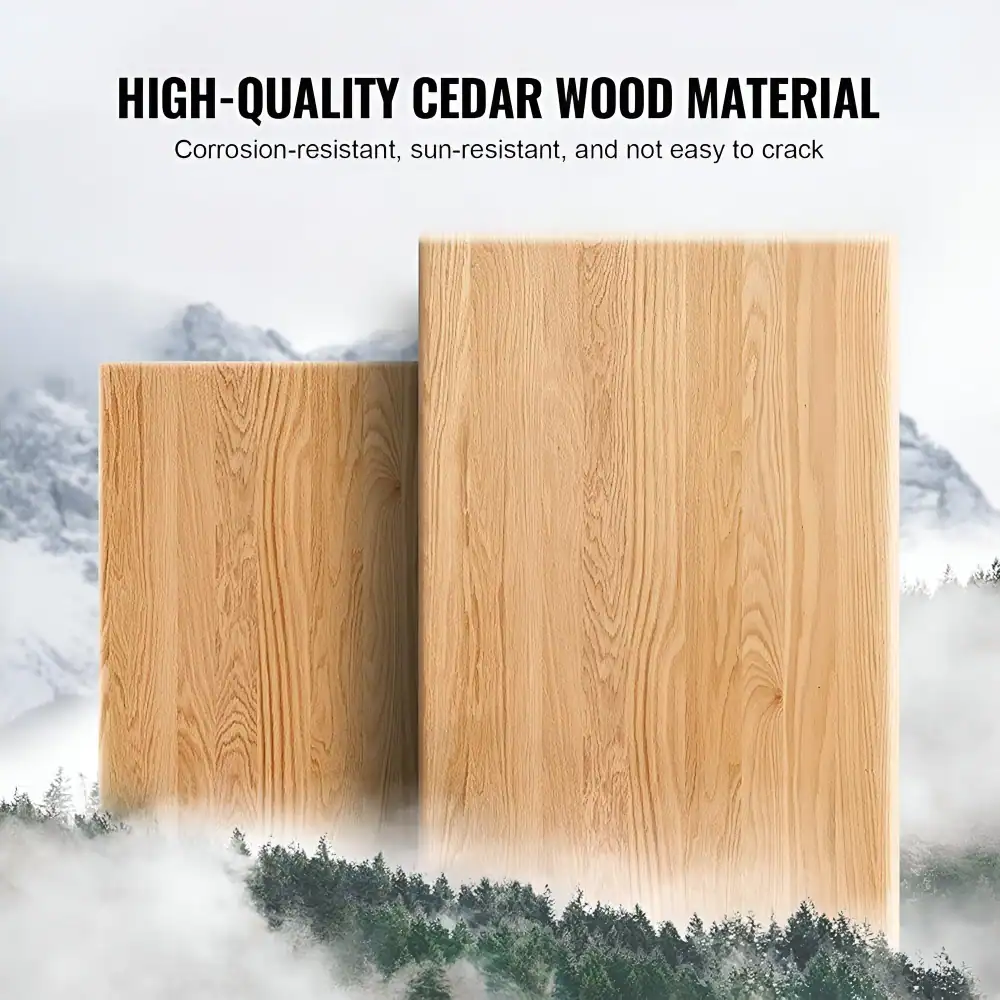 High-quality cedar wood material for durable furniture and interior design, resistant to corrosion, sun exposure, and cracking. Perfect for aesthetic home and office applications.
