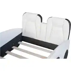 Luxury dental chair with white leather upholstery, designed for dental clinics and offices, providing comfort for patients during dental treatments.