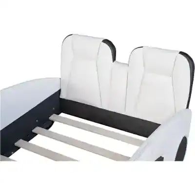 Luxury dental chair with white leather upholstery, designed for dental clinics and offices, providing comfort for patients during dental treatments.