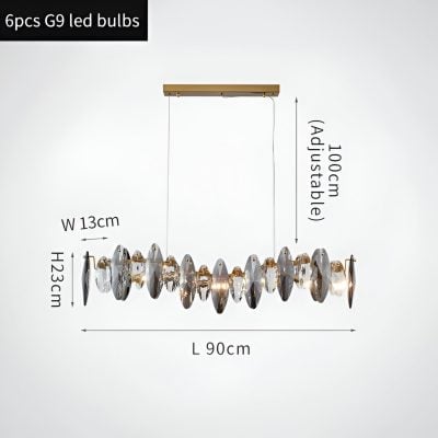 6pcs G9 LED bulbs chandelier lighting decorative crystal pendant lighting for modern interior decor - crystal chandelier, LED bulbs, luxury lighting for stylish home and office spaces.