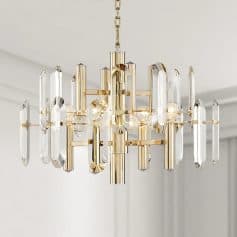 Elegant modern crystal chandelier for luxurious interior lighting, perfect for elevating your home decor. Ideal for living rooms, dining areas, and upscale spaces.