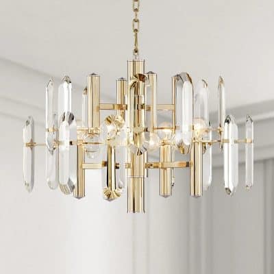 Elegant modern crystal chandelier for luxurious interior lighting, perfect for elevating your home decor. Ideal for living rooms, dining areas, and upscale spaces.
