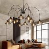 Elegant modern chandelier with multiple exposed bulbs, designed for stylish living rooms and lounge areas. Perfect for contemporary interior lighting and creating a warm ambiance.