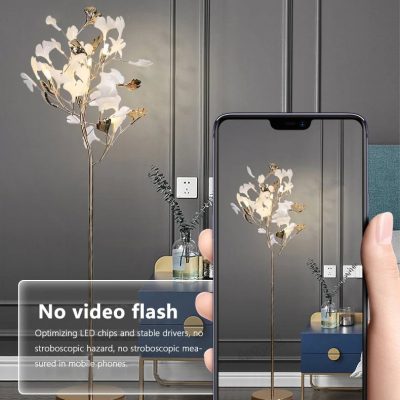 Flower decorative LED lamp with gold accents in modern interior design, ideal for home decor or office lighting at Monalisa Store.