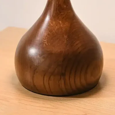 Modern wooden vase with smooth finish and natural grain, perfect for home decor and interior design, available at Monalisa Medical Store.