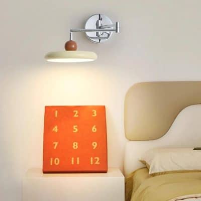 Numbered wooden puzzle on bedside table in modern bedroom, emphasizing eye health and vision therapy, suitable for optometry clinics and eye care centers.