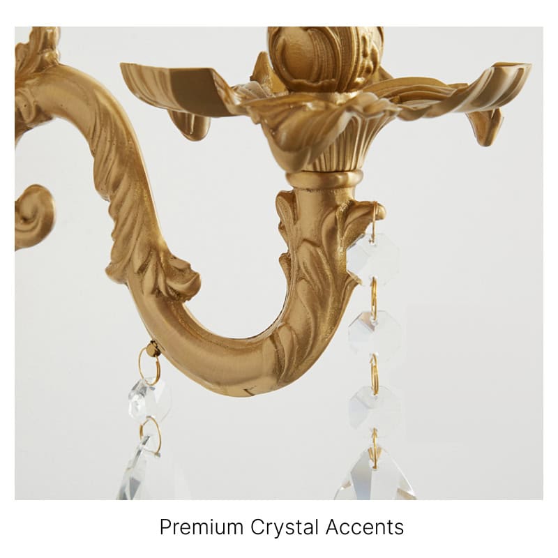 Luxurious gold wall sconce with crystal accents, ideal for upscale interior lighting and home decor, enhances elegance and sophistication in any space.