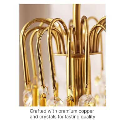 Gold jewelry hooks with crystals crafted from premium copper for lasting quality, elegant accessories for women and men at Monalisa Medical Store.