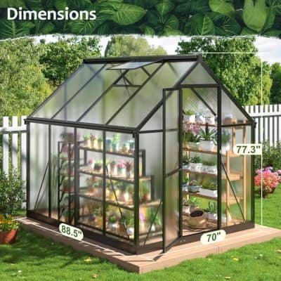 High-quality greenhouse for plant cultivation with adjustable dimensions, perfect for home gardening and plant enthusiasts, made of durable materials for excellent light transmission and climate control.