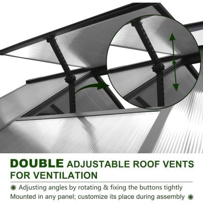 Adjustable roof vent for ventilation, easy angle adjustments via rotating and fixing buttons, suitable for installation in various panels, ideal for enhancing airflow in building roofs.