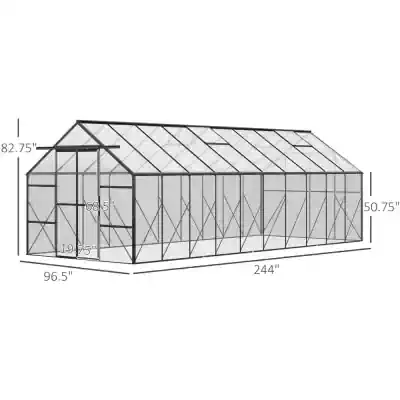 High-quality greenhouse structure with metal framing and durable panels, ideal for gardening and plant cultivation, available at Monalisa Store for outdoor and indoor use.