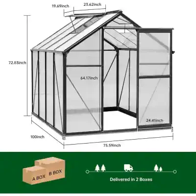 High-quality greenhouse for gardening, plant protection, and outdoor cultivation by Monalisa Medical Store. Durable frame with transparent panels, ideal for home and commercial use.