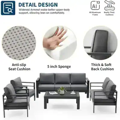 Anti-slip seat cushion for office furniture – comfortable, supportive, and durable design.