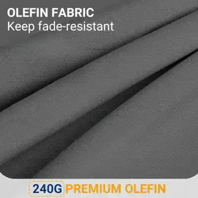 Soft gray Olefin fabric rolls, fade-resistant, ideal for medical furniture and upholstery, available at Monalisa Store for high-quality, durable upholstery solutions.