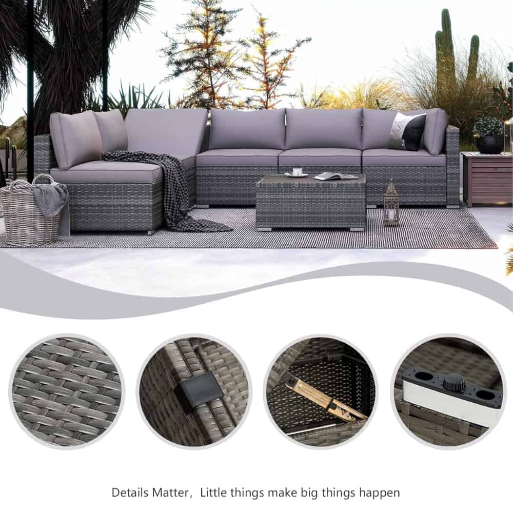 Luxurious outdoor wicker sofa set from Monalisa Store, perfect for stylish patio or garden seating with weather-resistant synthetic rattan.