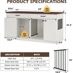 Elegant Monalisa Store pet enclosure with spacious design, durable construction, and stylish black railing for versatile indoor or outdoor use. Perfect for pet safety and comfort.