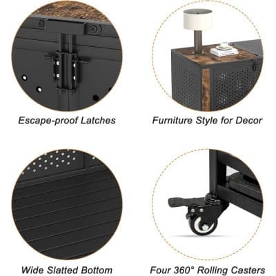 Escape-proof Latches on professional medical carts for secure storage and transport.