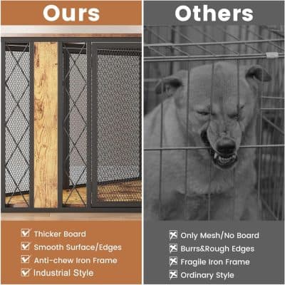 2. Heavy-duty dog cage with thicker iron board and smooth edges, ideal for pet safety and durability from Monalisa Store.