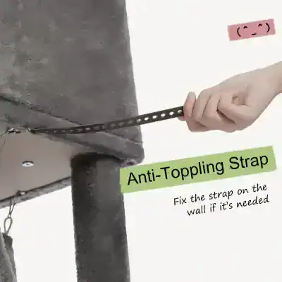 Anti-topping strap for furniture, easy to fix on walls to prevent tipping, ideal for use in home and office settings to ensure safety and stability, especially for children and pets.