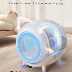 Flexible, modern pet heating and cooling device with digital controls for animal comfort and safety.