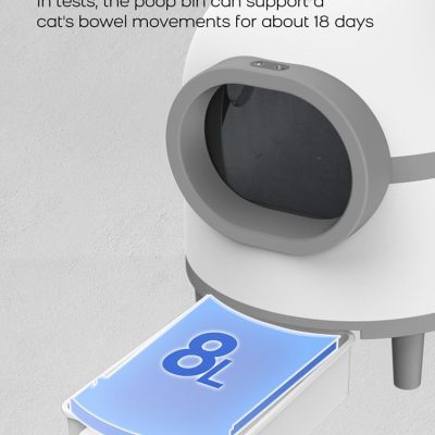 8L large collection bin for convenient waste disposal in medical and healthcare settings.