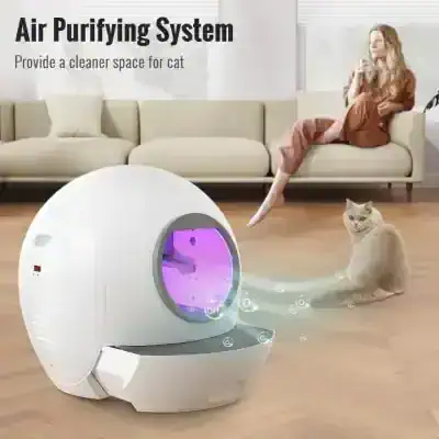 Air purifying system for dog and cat, modern air purifier for pet allergens, Monalisa Store pet air purifier, innovative air cleaning device for homes, eco-friendly pet allergy air filter.