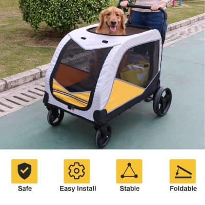 Dog stroller with pet cabin, portable pet carrier, foldable travel dog pram, outdoor dog transportation, pet stroller for small dogs and cats, lightweight and stable dog cart, easy to assemble pet stroller, Monalisa Store pet mobility solution, durable and secure dog stroller, ideal for walking and travel with pets, pet stroller for comfortable outdoor walks, compact design for easy handling, suitable for daily walks and outings.