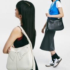 Elegant women wearing stylish handbags from Monalisa Store, perfect for fashion conscious individuals seeking high-quality designer bags.