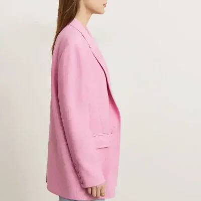 Elegant pink blazer for women, stylish office wear, perfect for professional and formal occasions. Monalisa Store offers fashionable and high-quality women's blazers.