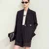 Black oversized blazer for women, stylish women's blazer, Monalisa Store fashion wear, professional women's blazer, modern women's office blazer, trendy formal blazer for women.