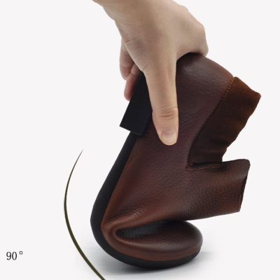 Comfortable brown leather women’s shoe with ergonomic design, flexible sole for optimal support, ideal for daily wear and stylish fashion choices at Monalisa Store.