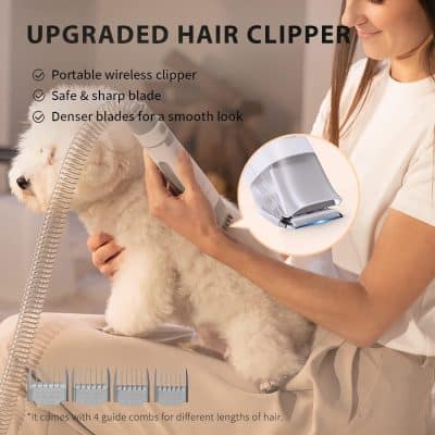 Clipper, cordless pet grooming clipper with detailed blades, for professional and home use.