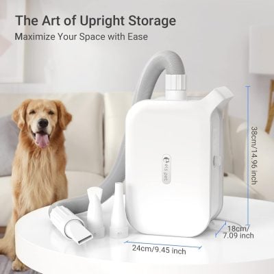 HEPA air purifier for pet allergy relief, compact and modern design for home, improves indoor air quality for pets and families.