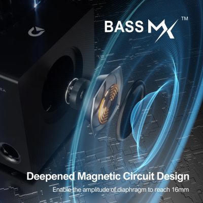 Deepened magnetic circuit design for enhanced audio clarity and bass performance in high-quality speakers.