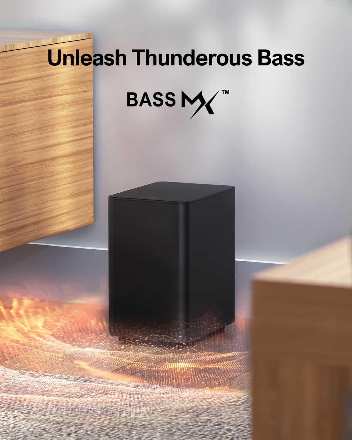 Sound-absorbing bass speaker system at Monalisa Store, perfect for enhancing music experiences in medical and wellness environments.