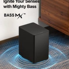 Wireless Bluetooth speaker in modern home decor setting, perfect for enhancing home entertainment systems.