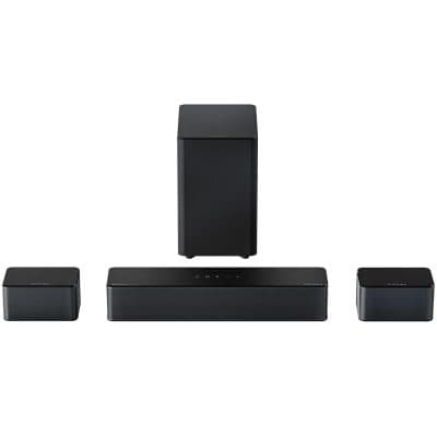Wireless home theater speaker system with subwoofer, soundbar, and surround speakers for high-quality audio at Monalisa Medical.