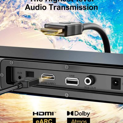 HDMI audio transmitter device on a black electronic panel with HDMI, USB, and audio ports for high-quality sound transmission.