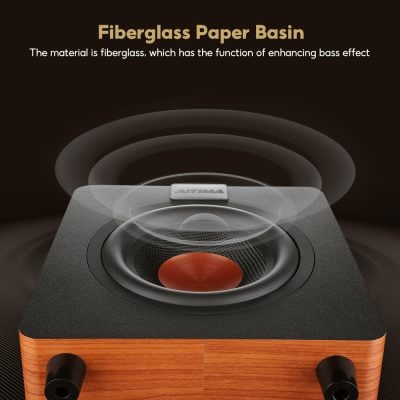 Fiberglass paper basin speaker for enhanced bass effect, available at Monalisa Store, perfect for high-quality audio experiences.