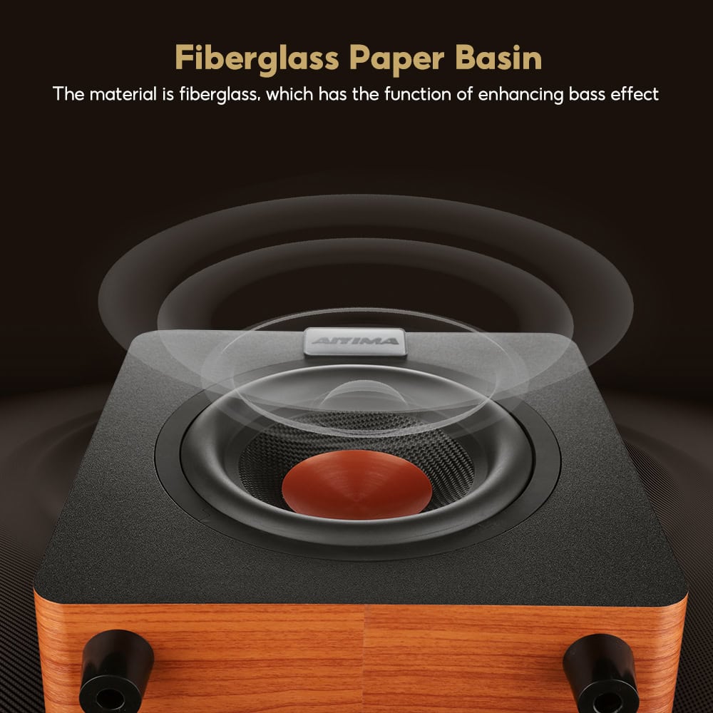 Fiberglass paper basin speaker for enhanced bass effect, available at Monalisa Store, perfect for high-quality audio experiences.