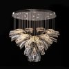 Elegant modern chandelier with glass petal design, perfect for luxury interior lighting, available at Monalisa Store.