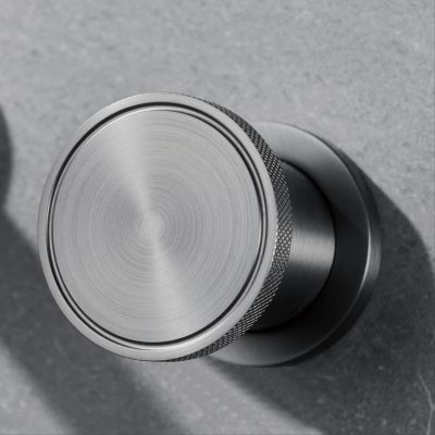 Precision stainless steel stethoscope diaphragm for medical examinations and auscultation.