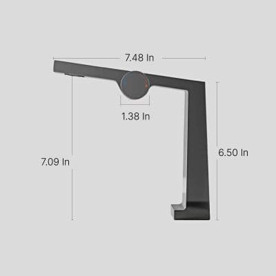 Adjustable LED Desk Lamp with Touch Control - Modern Black Design for Home and Office Use.