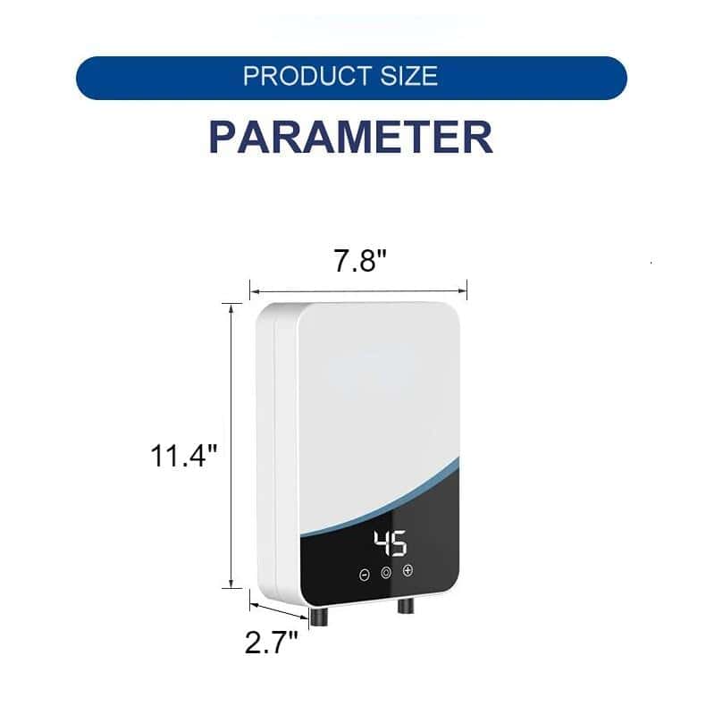 Compact LED facial steamer for skincare, measuring 11.4" x 7.8" x 2.7", perfect for professional beauty salons or home use, with digital temperature control.